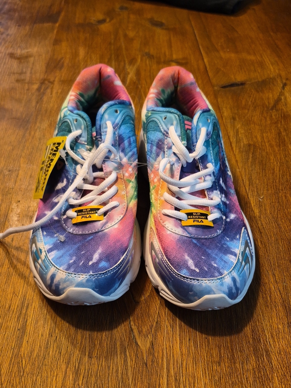 Fila  Tie-Dye Sneakers in Blue, Pink, Purple and Green
